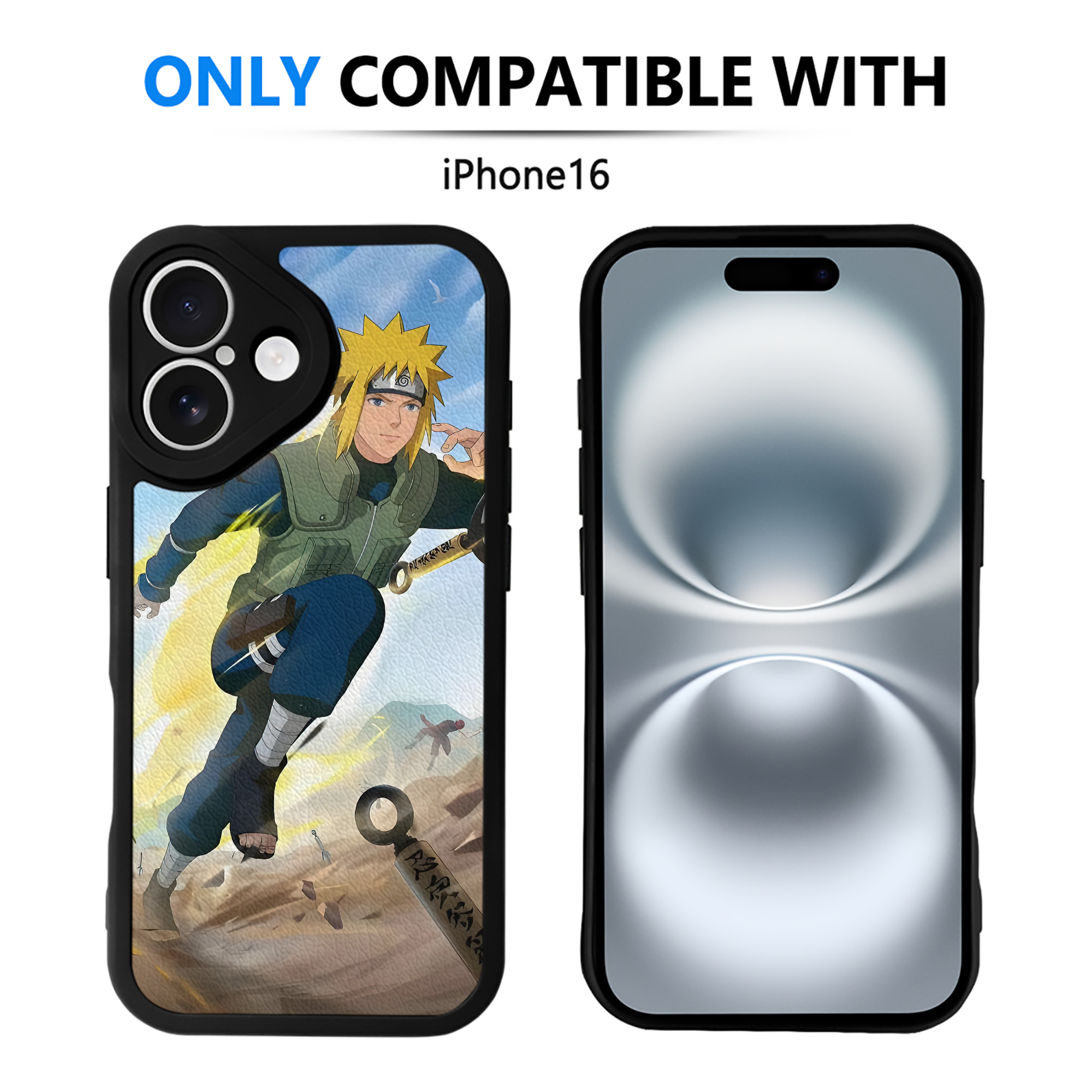 （画像用） NARUTO -ナルト- NARUTO -ナルト- 疾風伝 【iPhone 16シリーズ対応】シリコンスマホケース（レザー調） 材質：シリコン